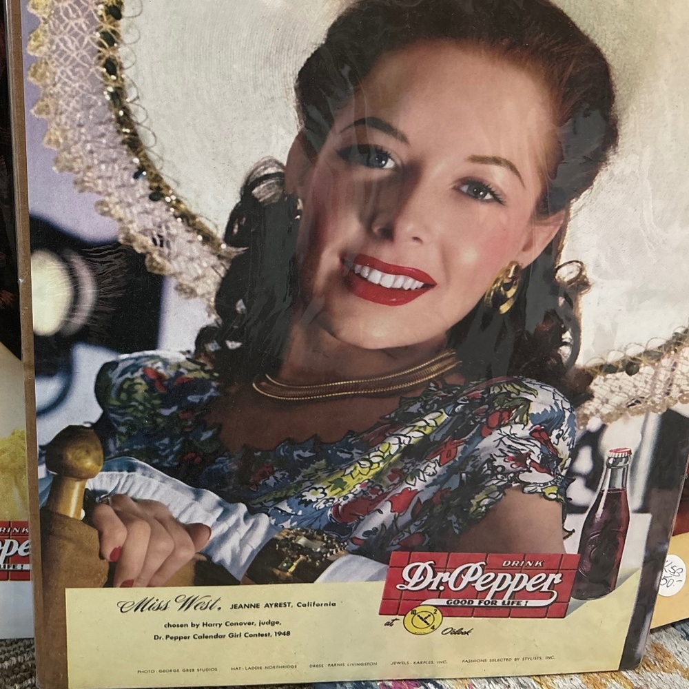 Vintage “Mrs South” Dr Pepper poster